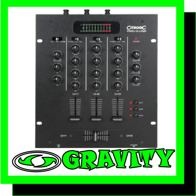 Logo Design Bike on Citronic Pro 3 Dj Mixer 3 Channel With Usb   Disco   Dj   P A