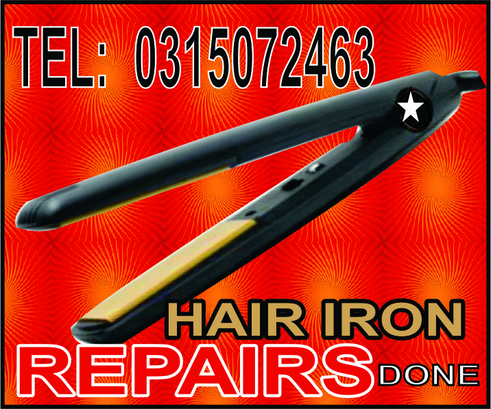 Repairs to all professional hair iron stylers.