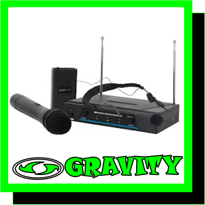 QTX VHF HANDHELD & HEADSET MIC - DISCO * DJ * P.A. EQUIPMENT - GRAVITY 