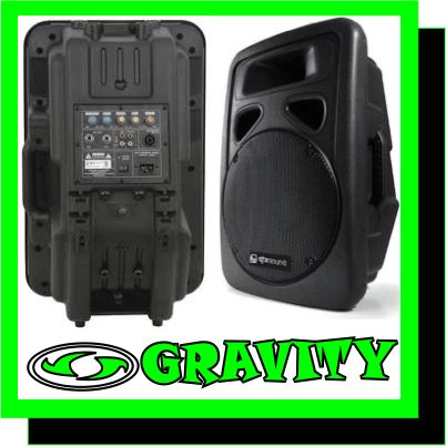 QTX Powered PA Speakers - DISCO * DJ * P.A. EQUIPMENT - GRAVITY -